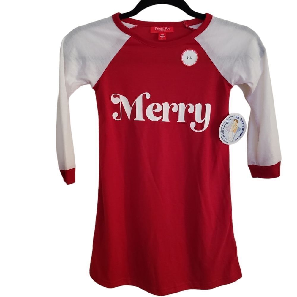 Family PJs Macys Christmas Holiday Kids Nightshirt Size XS